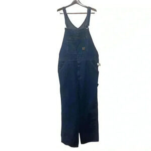 Vintage Sawhorse Denim Overalls Dungarees Carpenter Bib  Size 42x30